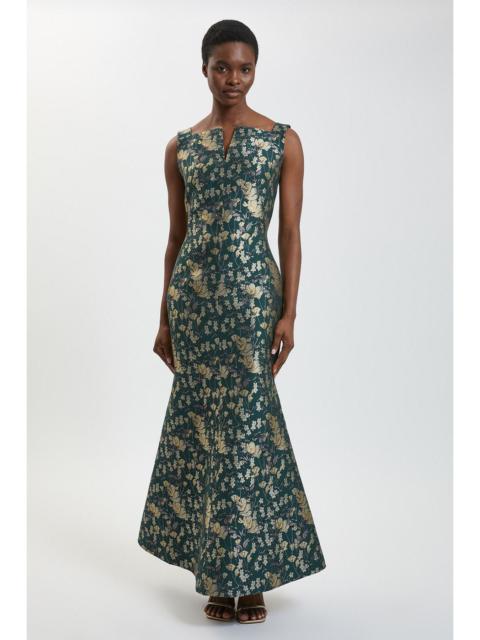 KAREN MILLEN Jacquard Maxi Tailored Dress