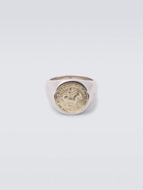TOM WOOD Coin gold-plated sterling silver ring