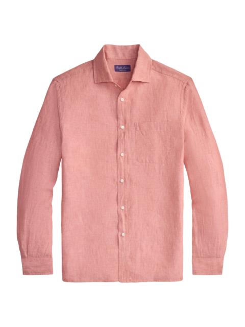 Ralph Lauren Men's Linen Chambray Shirt - Raspberry