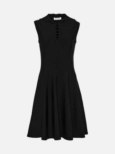 Alaïa Hooded knit minidress