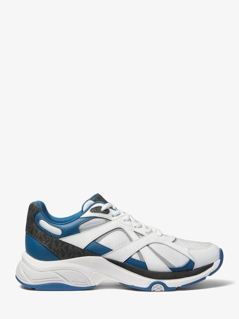 MICHAEL KORS Leo Mixed-Media Trainer