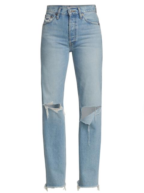RE/DONE Women's 90s High-Rise Loose Straight Jeans - Breezy Indigo