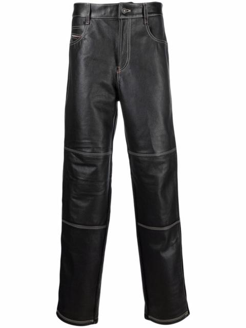 Diesel straight-leg biker trousers