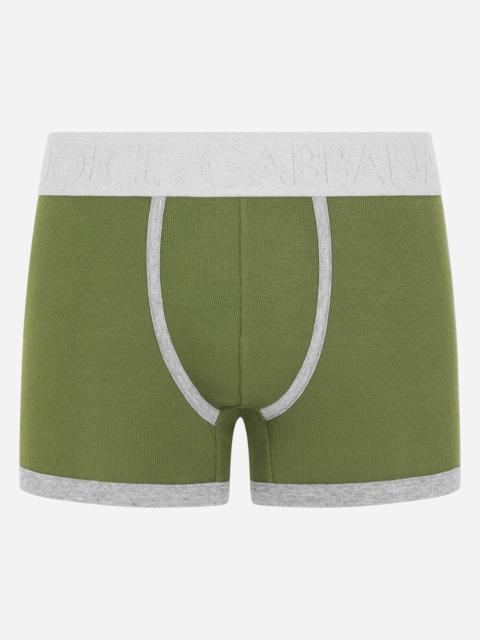Dolce & Gabbana Fine-rib stretch cotton boxers