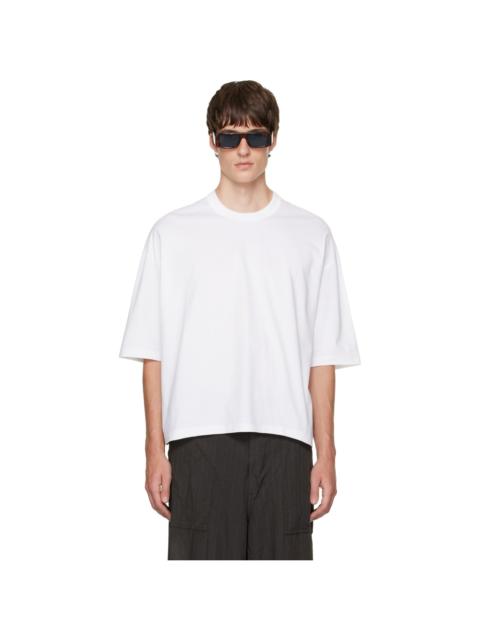 Comme des Garçons Homme White Cotton Jersey Slightly Brushed T-shirt