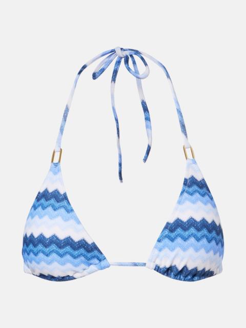 MELISSA ODABASH Cancun chevron bikini top
