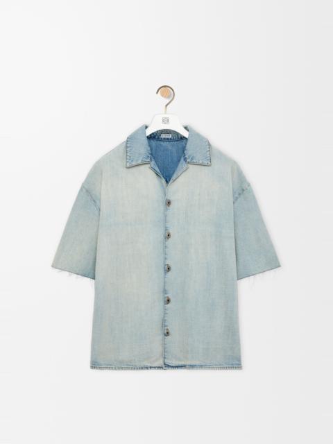 Loewe Anagram short sleeve shirt in denim