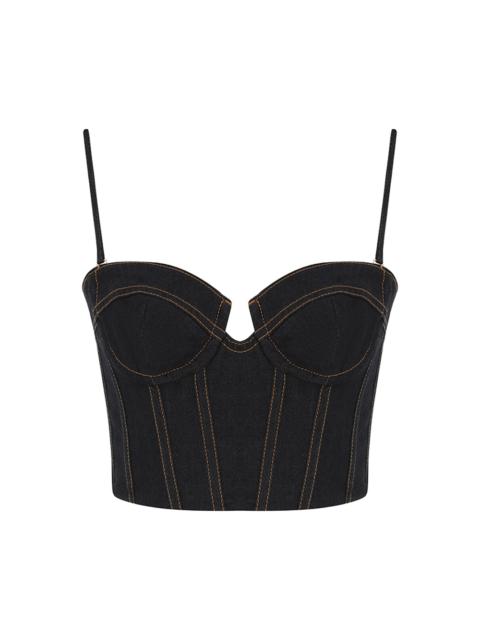 Zimmermann CRUSH DENIM CORSET TOP