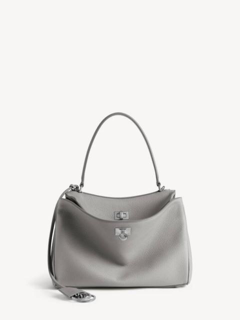 BALENCIAGA Women's Rodeo Handbag Small Grained Calfskin in Balenciaga Grey