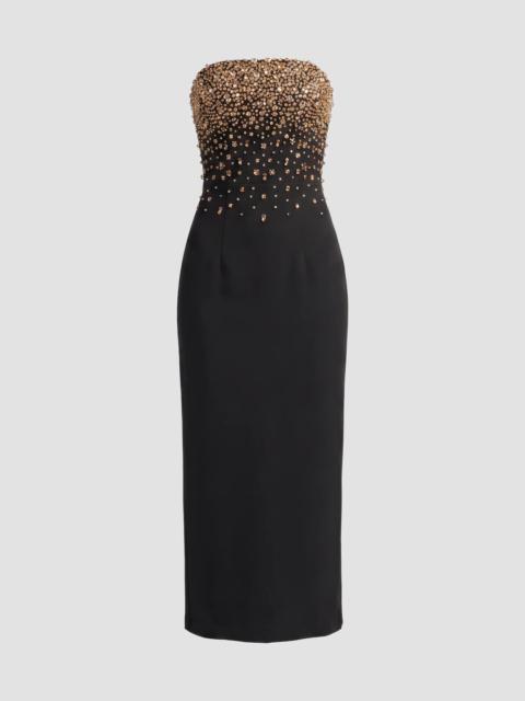 MAC DUGGAL Women's Embellished Crêpe Strapless Midi Dress - Black