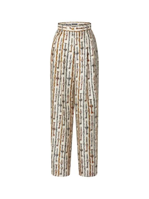 Louis Vuitton Chain Print Wide-Leg Pants