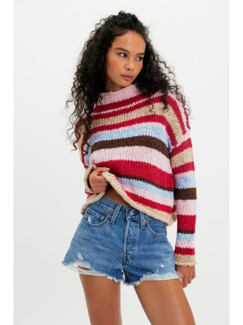 FREE PEOPLE Opal Rollneck Knit Stripe Sweater