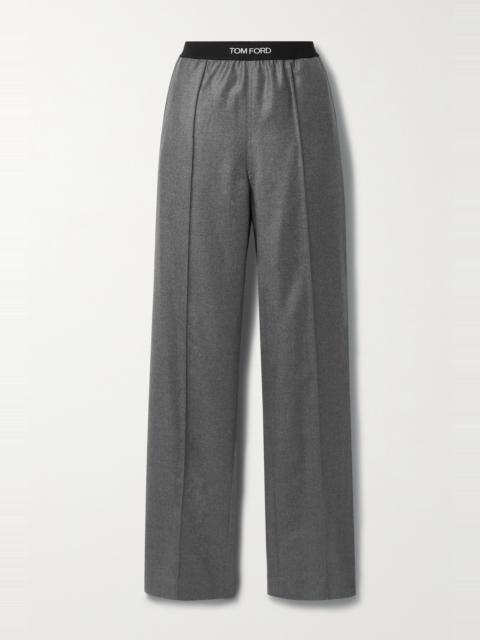 Cashmere-twill pants