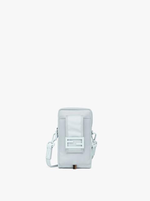 FENDI Light blue nylon mobile phone holder