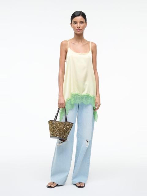 STAUD STAUD CHLOE SILK CAMI KEY LIME SPROUT