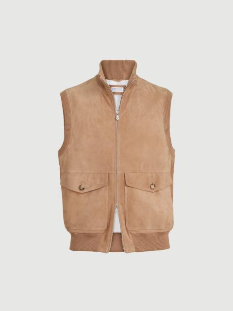 Brunello Cucinelli Suede vest with Thermore® padding
