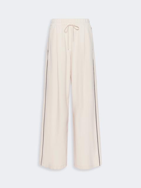 WEEKEND Max Mara GODEZIA Wide-fit Milano-knit jersey trousers - IVORY