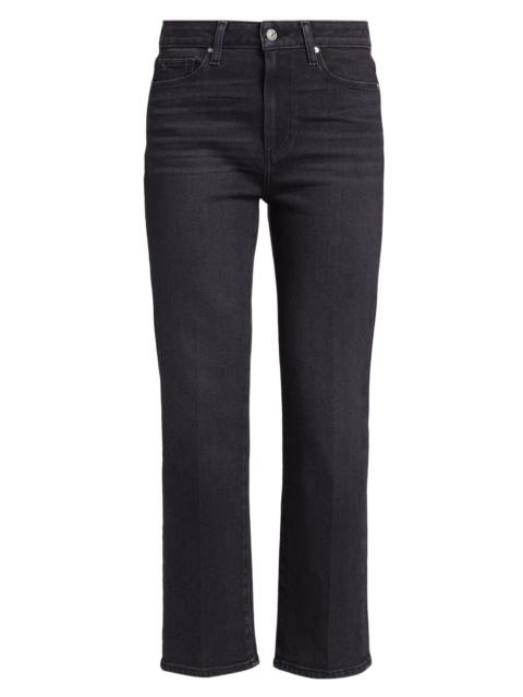 PAIGE Women's Mason Straight-Leg Ankle Jeans - Ink Black