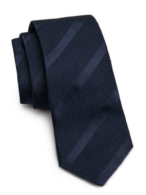 Canali Men's Tonal Striped Silk Tie - Navy