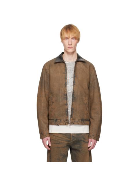 Diesel Brown D-Rohe-S Denim Jacket