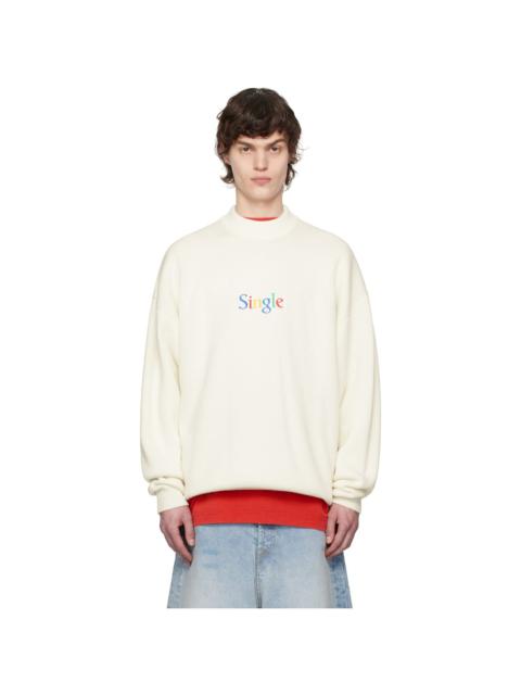 VETEMENTS Off-White 'Single' Sweater