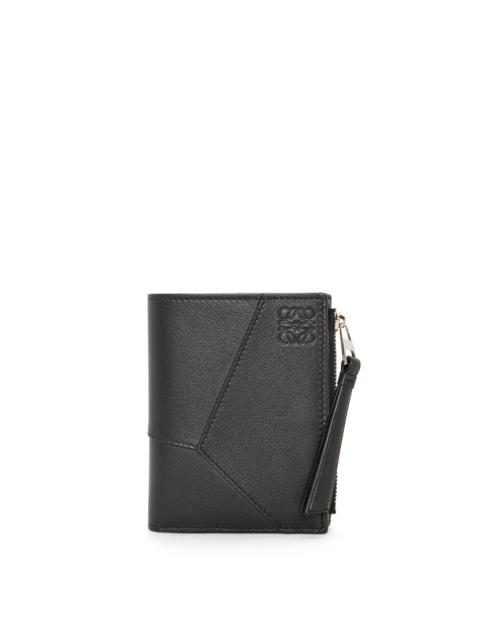 Puzzle Edge slim compact wallet in classic calfskin