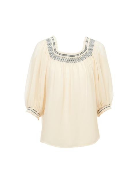 See by Chloé SMOCKED TOP