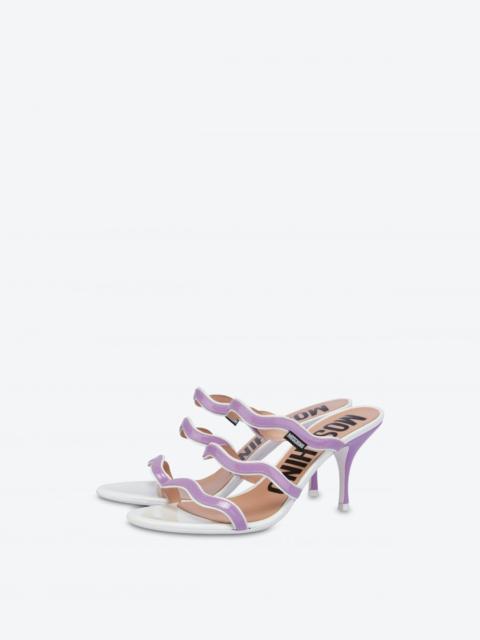 Moschino RIC RAC PATENT LEATHER SANDALS