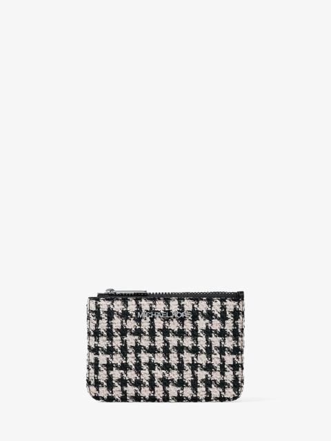 MICHAEL KORS Jet Set Travel Houndstooth Woven Card Case