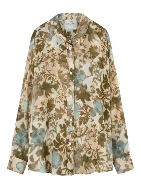 forte_forte floral-print shirt