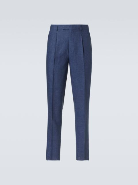 ZEGNA Linen slim pants