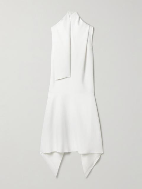 KHAITE Loell Draped Duchesse-satin Midi Dress