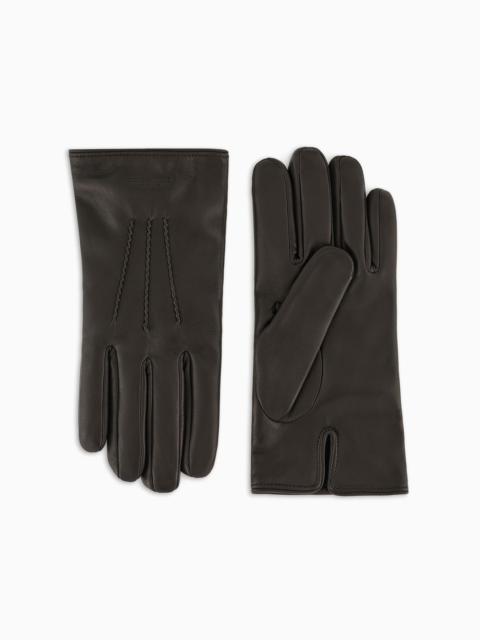 GIORGIO ARMANI Nappa-leather gloves