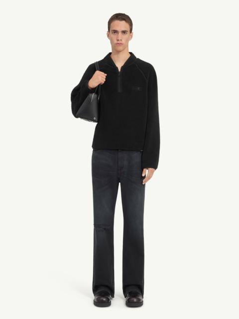 MM6 Maison Margiela Reversible teddy fleece sweatshirt
