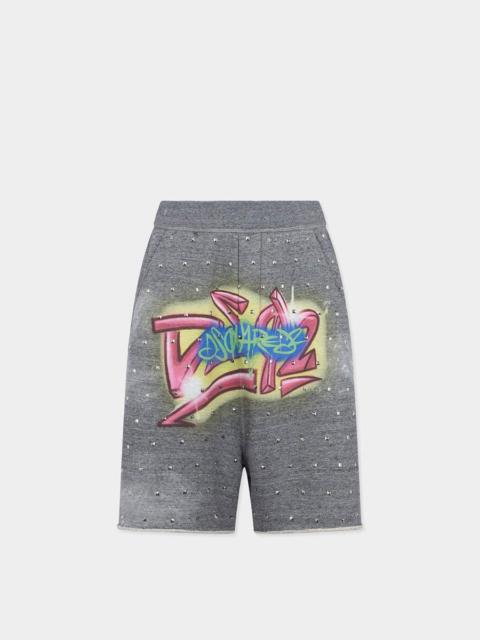 DSQUARED2 REBEL TAGS BIG FIT SHORTS