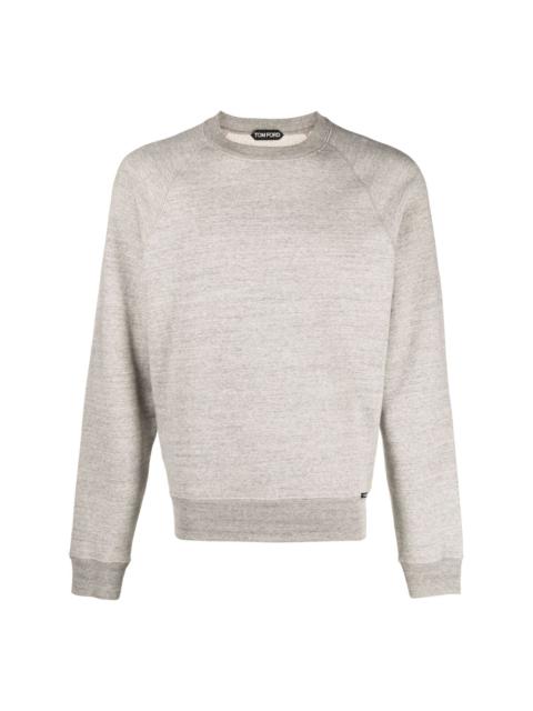 mélange-effect crew-neck sweatshirt