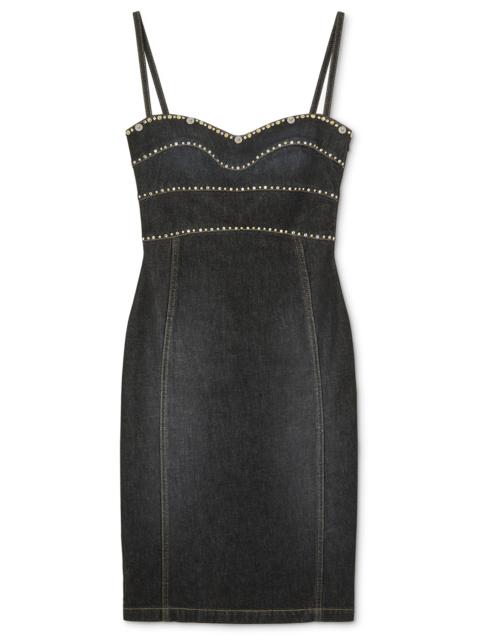 VERSACE Embellished Fitted Midi Dress