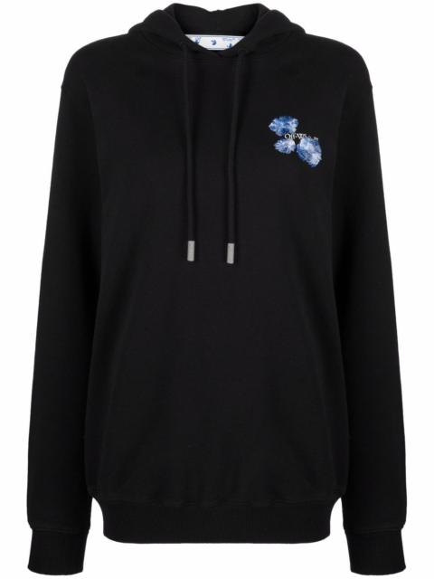 Off-White 오프 화이트 여성 Floral 화살표 Hoodie 검정