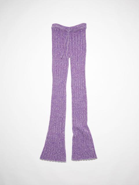 Acne Studios Ribbed knit trousers - Purple/grey