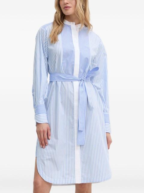 BOSS striped tie-belt shirt dress