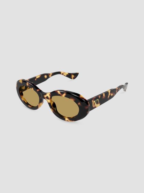 Valentino Women's VLogo 50MM Icon Oval Sunglasses - Havana