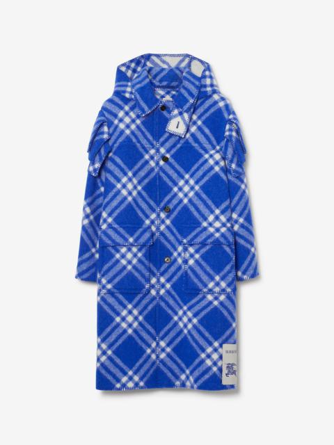 Burberry Check Wool Blanket Cape