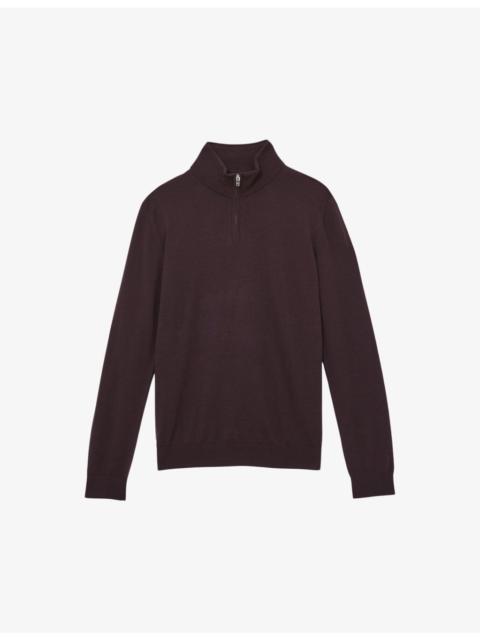 REISS Blackhall half-zip slim-fit merino-wool jumper