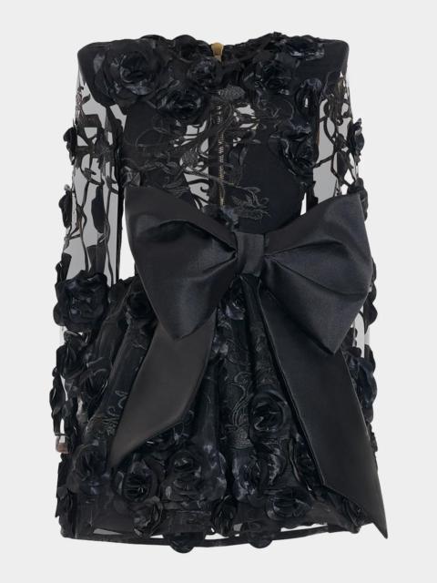 ZHIVAGO The Beautiful & The Lost Floral Mesh Mini Dress