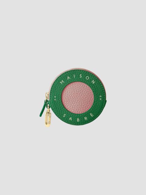 MAISON de SABRÉ Women's Leather Coin Purse - Emerald Lily