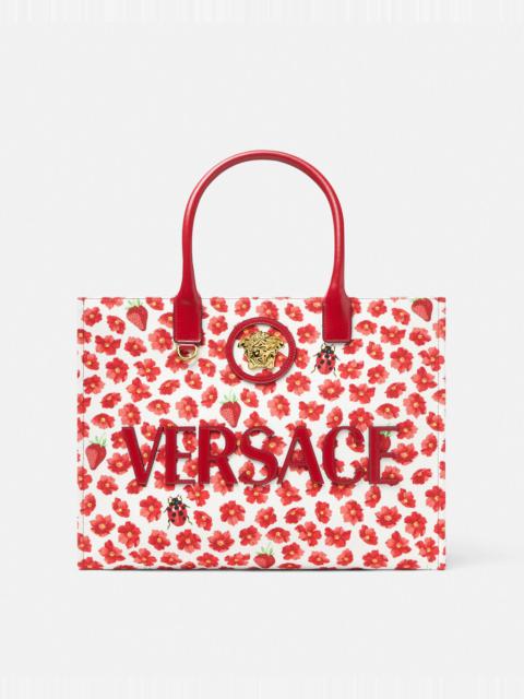 VERSACE Strawberry Garden La Medusa Large Tote Bag