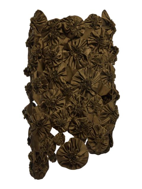 Victoria Beckham Applique Skirt green