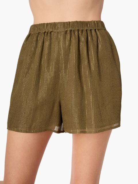 CAMI NYC RIVIERA METALLIC CHIFFON SHORT GROVE