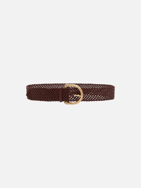 CAMILLA BRAIDED LEOPARD BUCKLE BELT