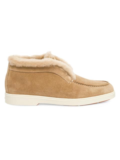 Santoni Women's Fortune Suede Ankle Boots - Light Brown